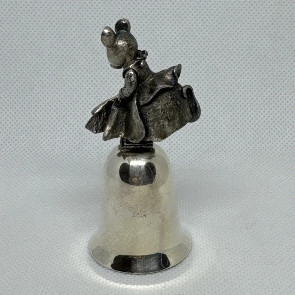 Beatrix Potter Hunca Munca Mouse Bell NE Collectors Society Pewter Silver